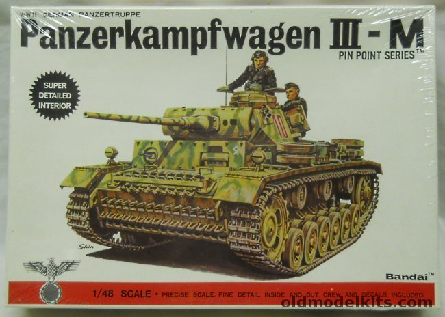 Bandai 1/48 Panzerkampfwagen III-M - (Panzer III), 8267 plastic model kit